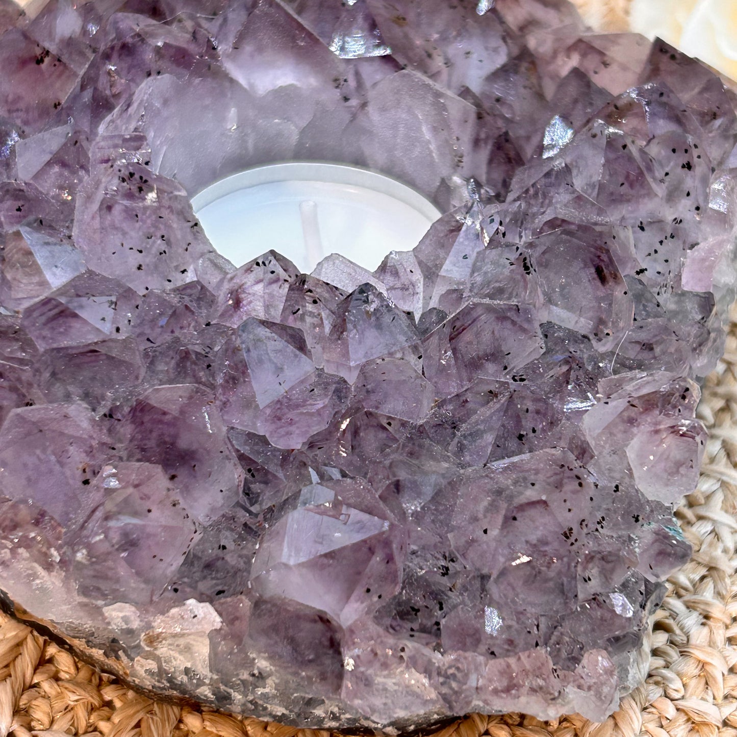 Amethyst Cluster / Stufe Teelichthalter