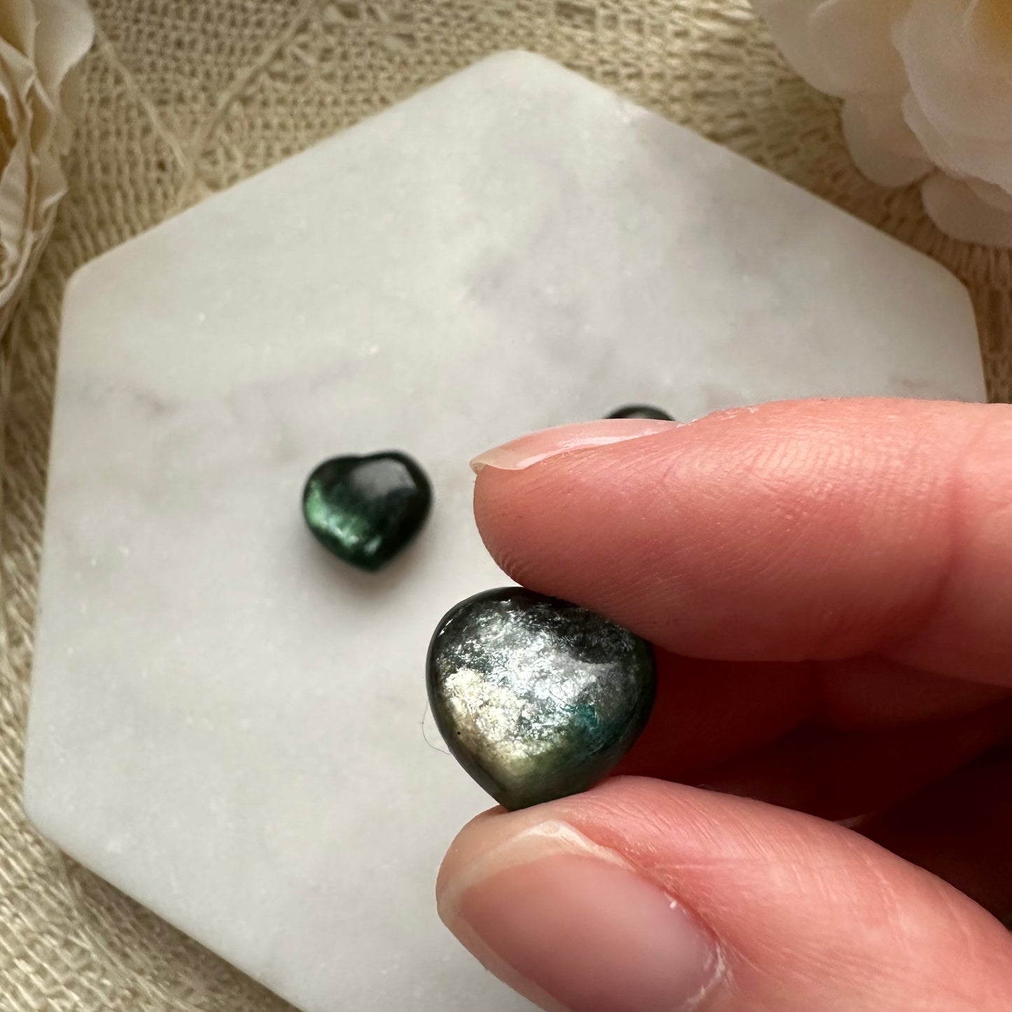 Green Mica Mini Herz