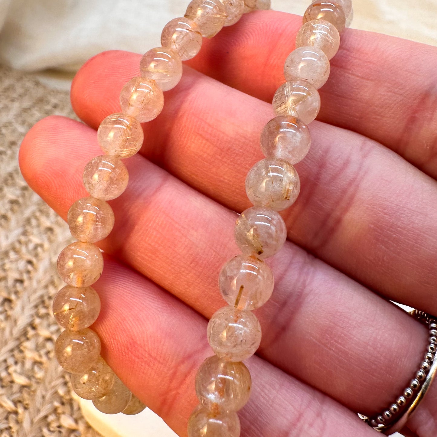 Goldener Rutil / Rutilquarz Armband 6 mm