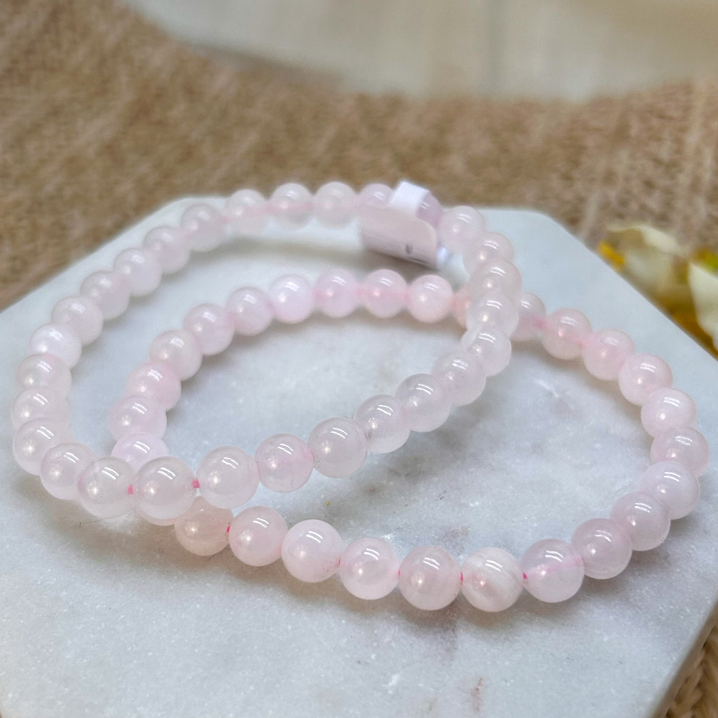 Mangano Calcit / pinker Calcit Armband 6-6,5 mm