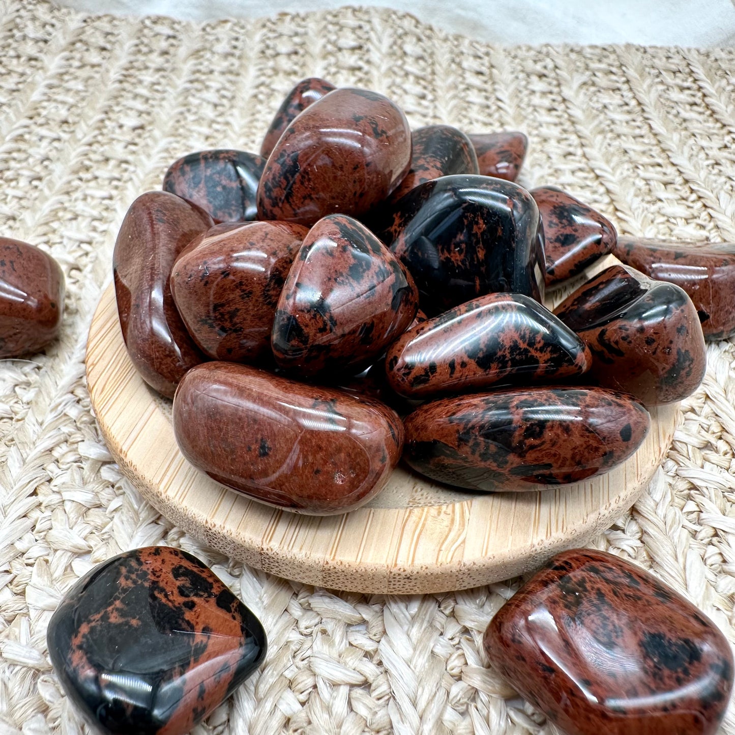 Mahagoni Obsidian Trommelstein