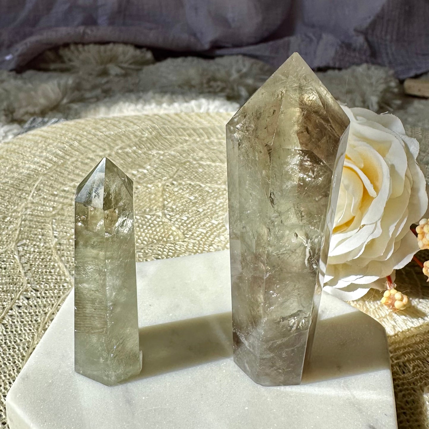 Prasiolith / Grüner Amethyst Turm