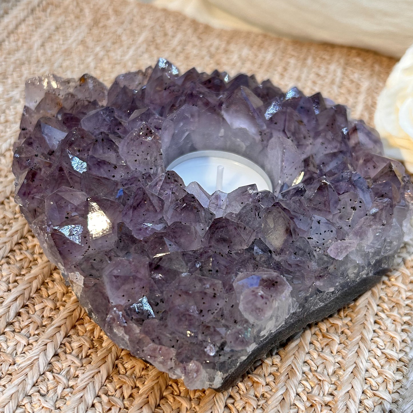 Amethyst Cluster / Stufe Teelichthalter