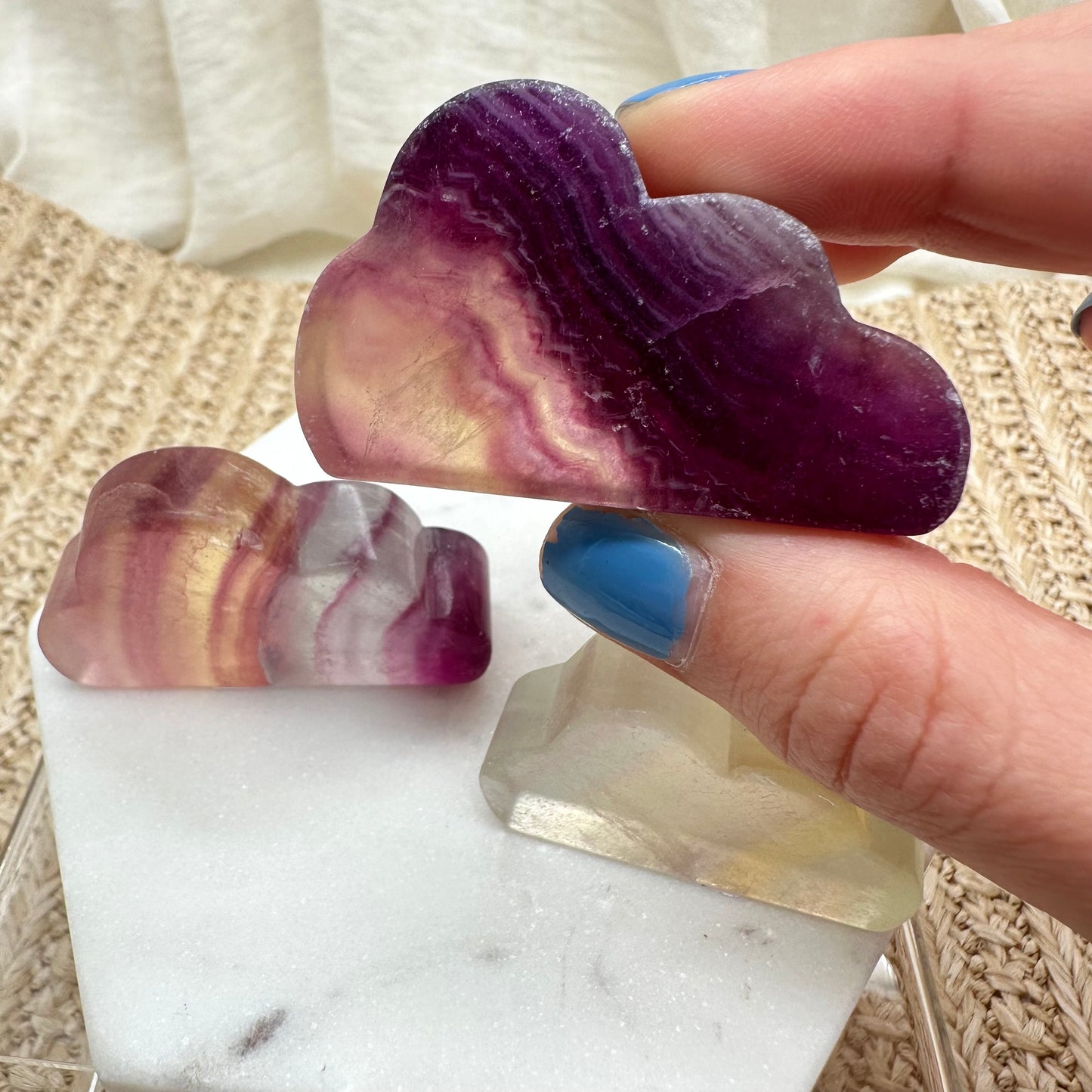 Regenbogen Fluorit Wolken