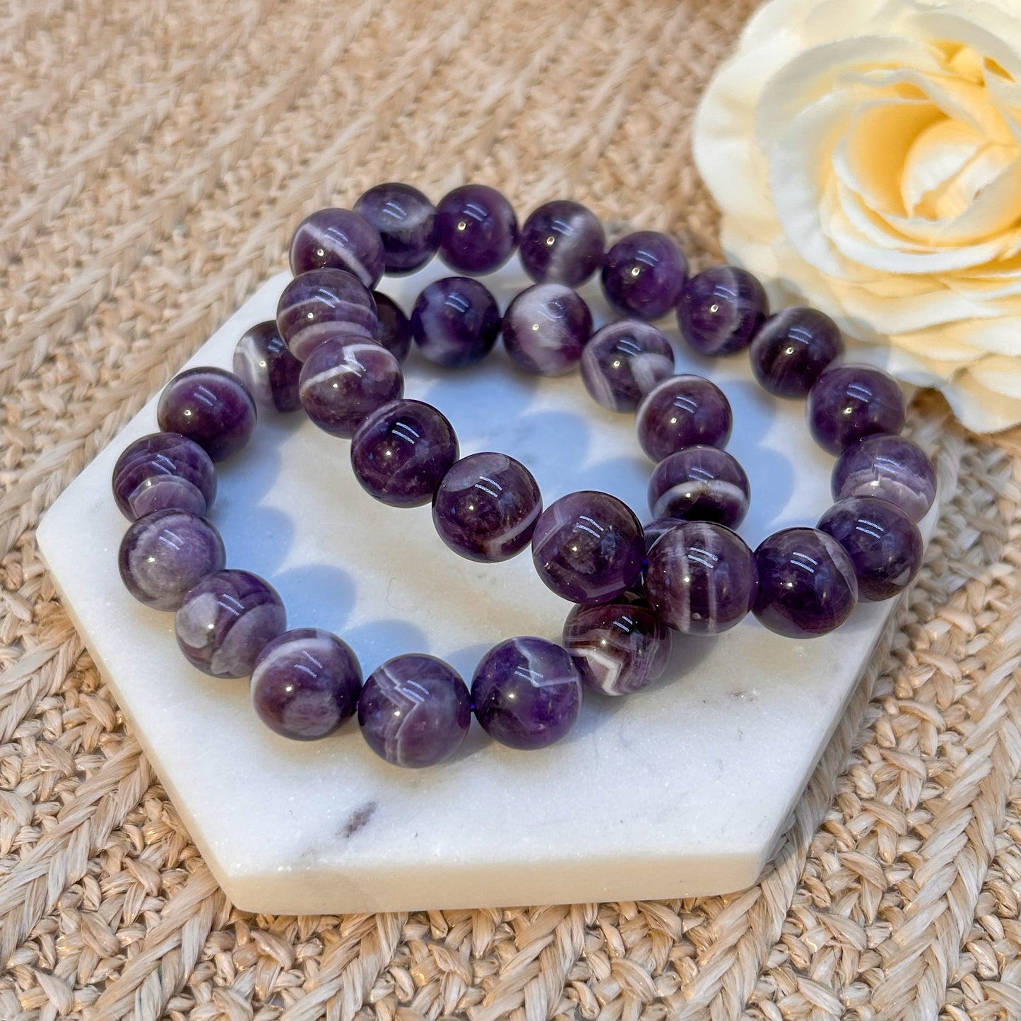 Chevron / Dream Amethyst Armband 12 mm