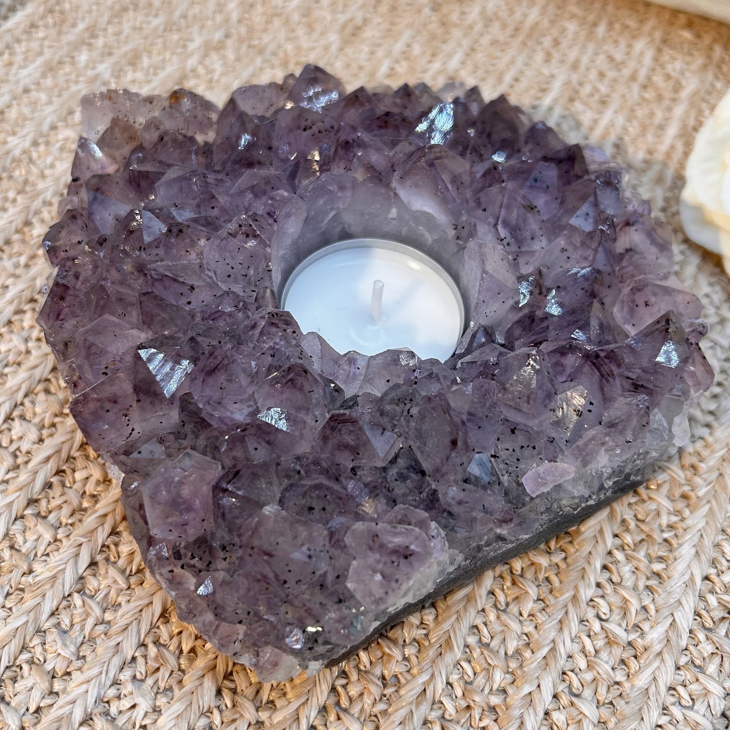 Amethyst Cluster / Stufe Teelichthalter