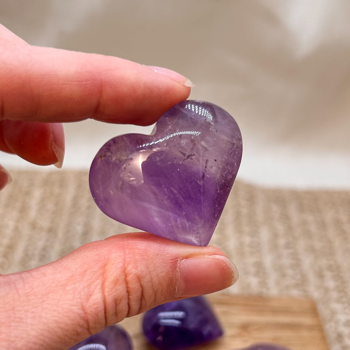 Amethyst Herz hell B-Ware