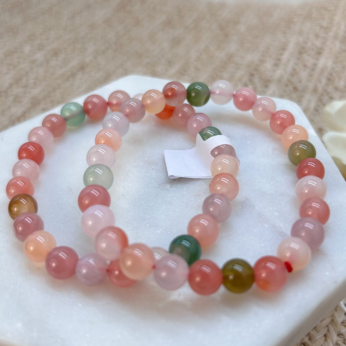 Bunter Achat Armband 7 mm