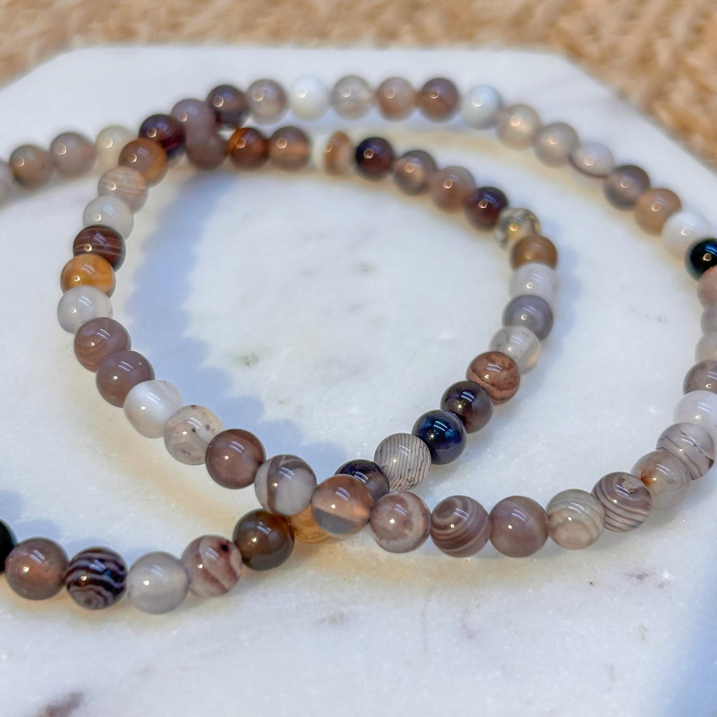 Botswana Achat Armband 4 mm