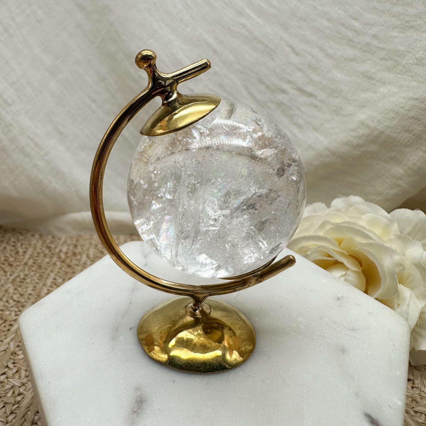 Globus Kugelhalter goldfarben