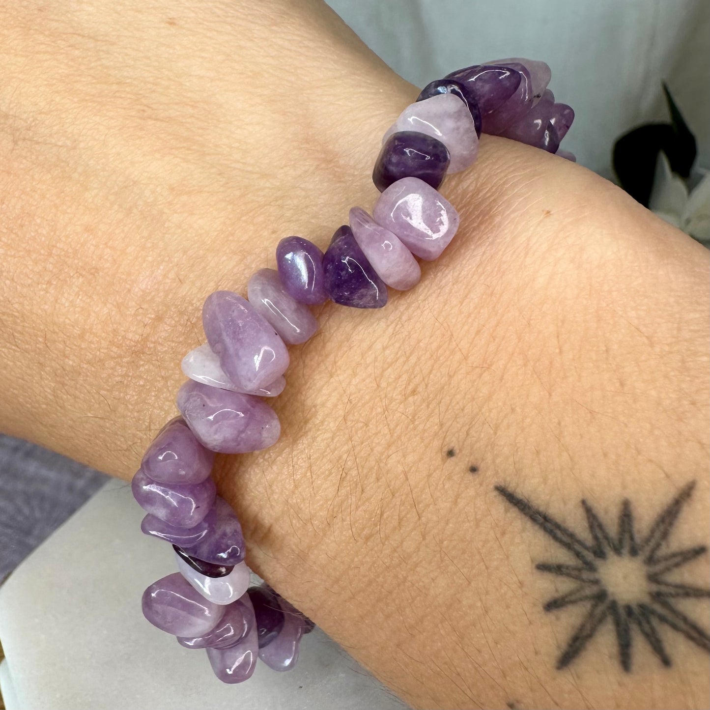 Lepidolith Splitterarmband