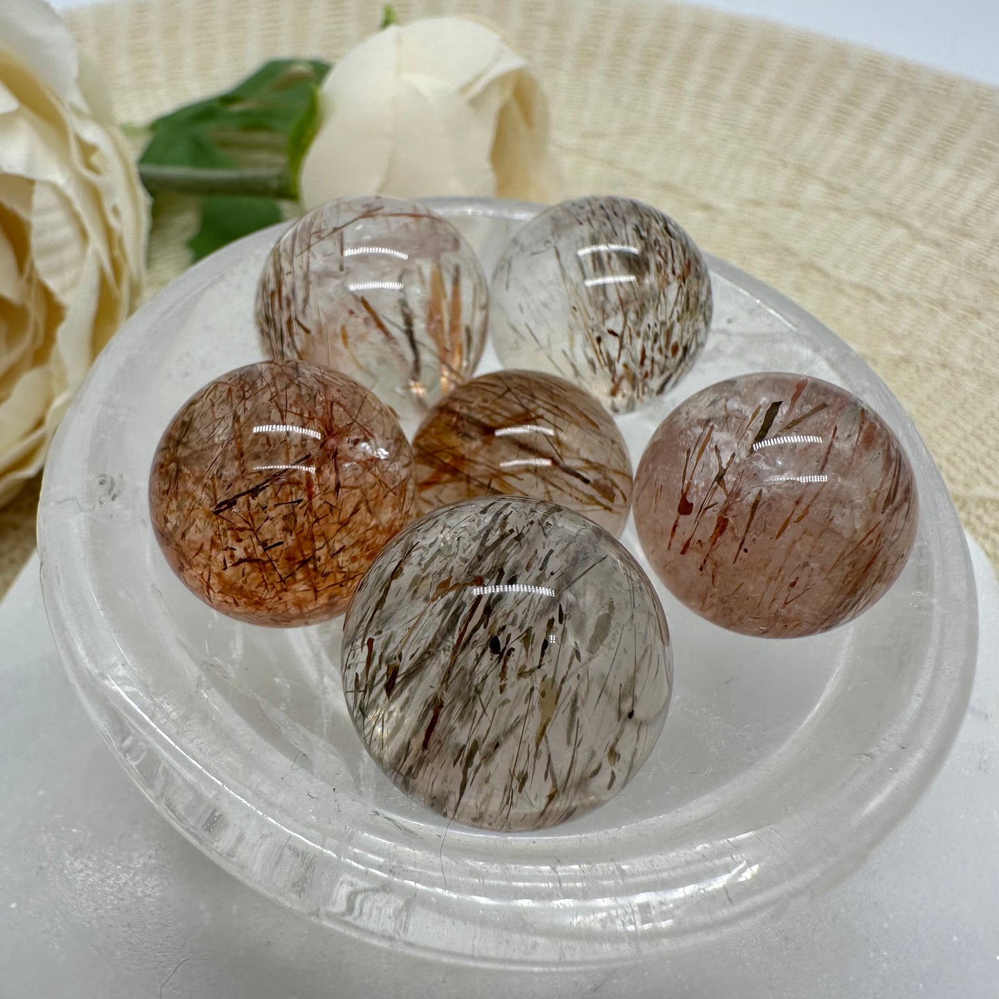 Mini Rutilquarz Kugeln 1,8 cm