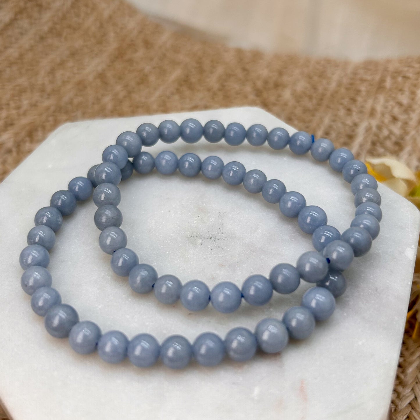 Angelit Armband 6 mm