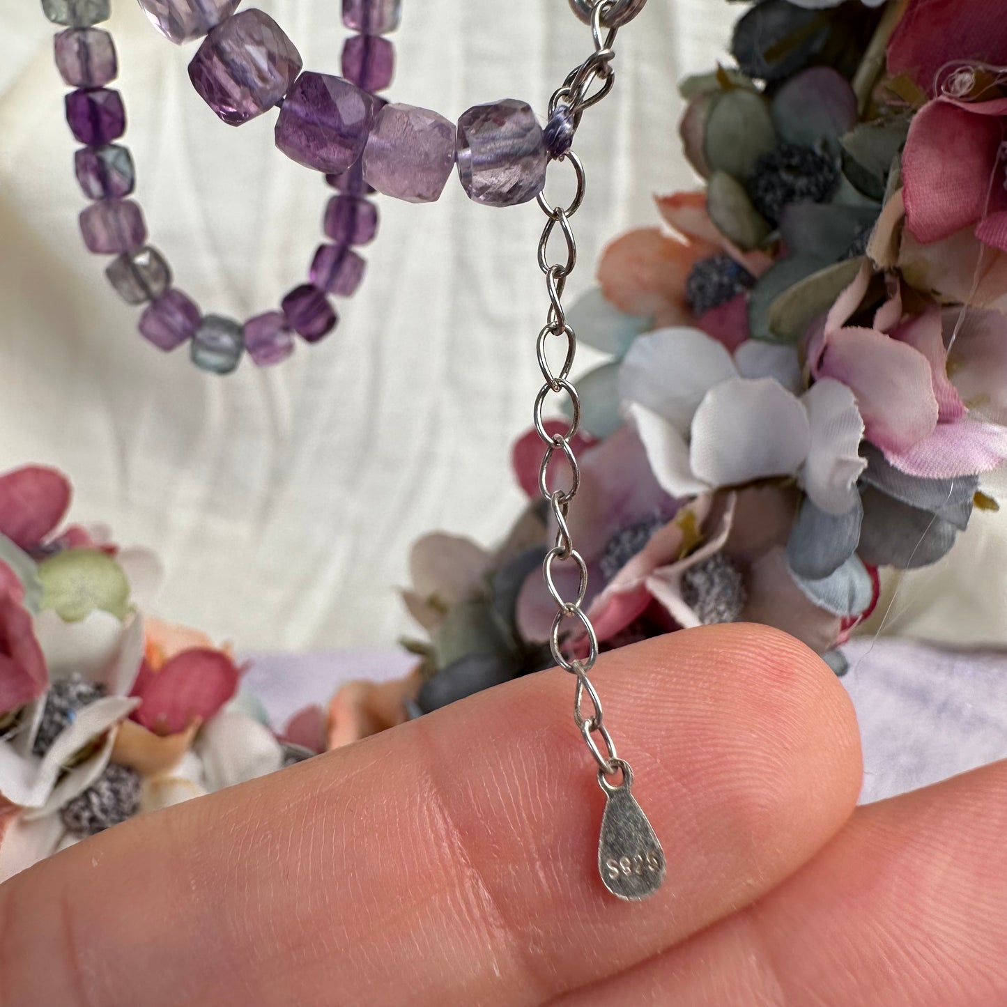 Fluorit Halskette 4mm facettiert