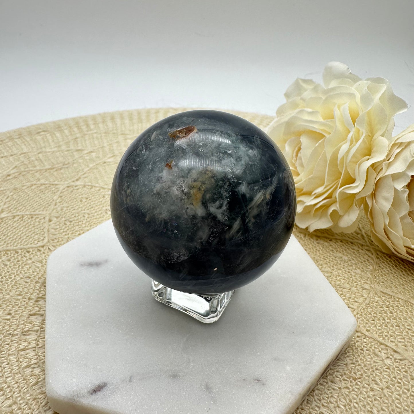 Blau grüne Fluorit Kugel