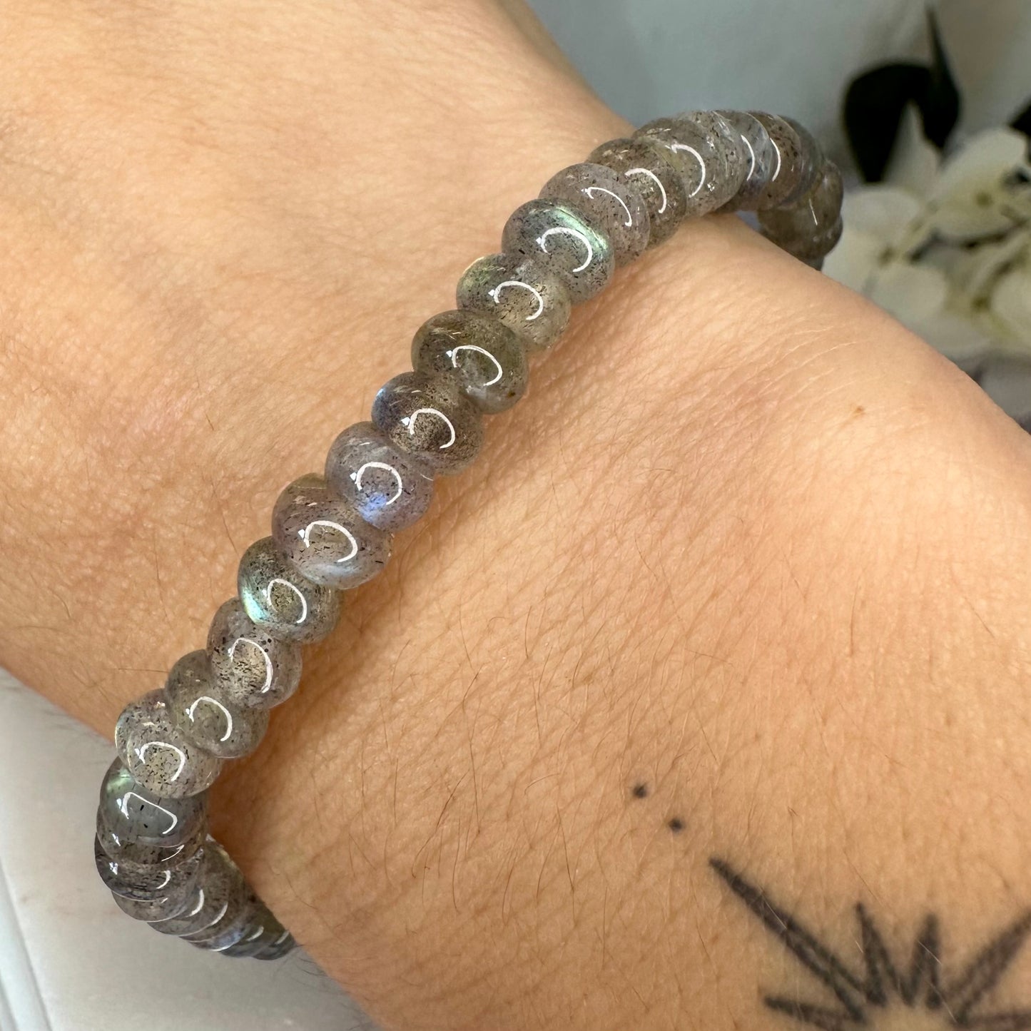 Labradorit Armband Linsen 5,5 mm