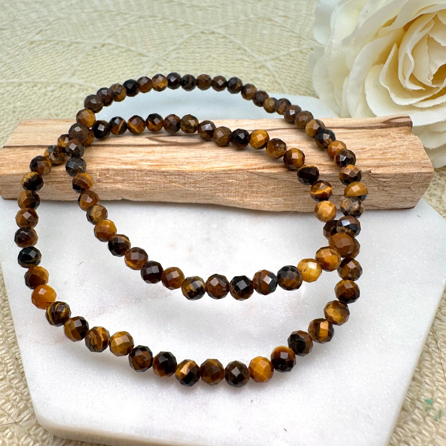 Tigerauge Armband facettiert