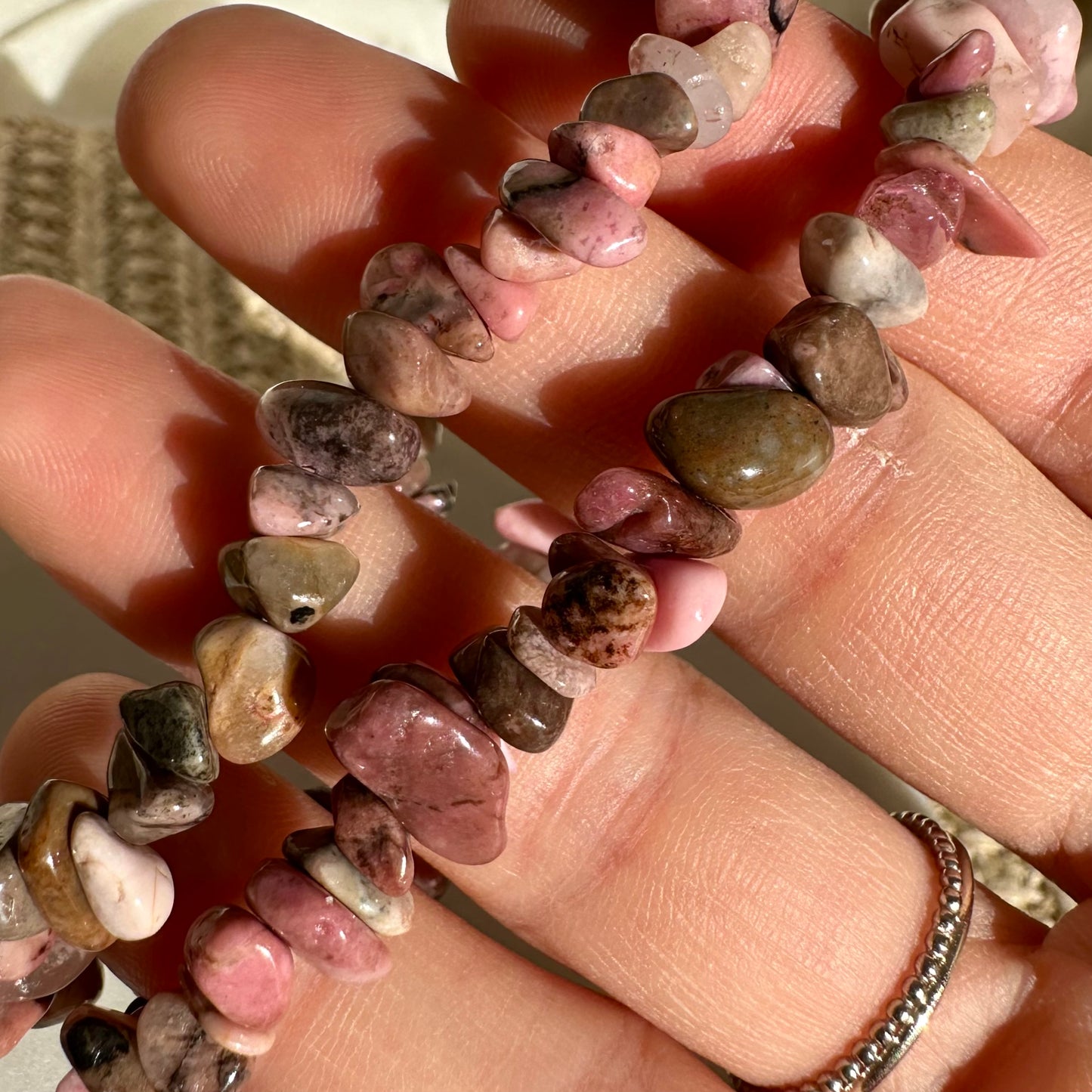 Rhodonit Splitterarmband