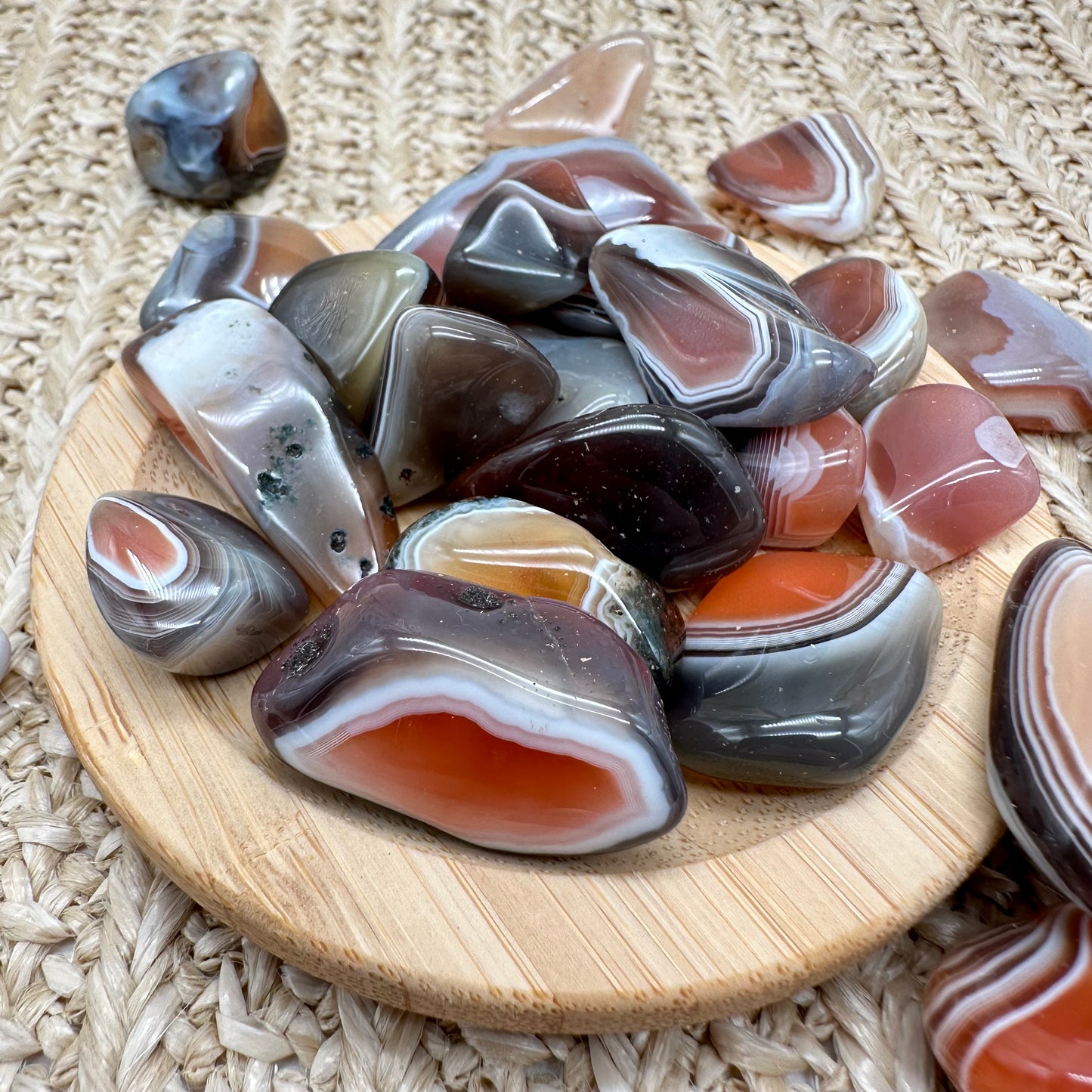 Botswana Achat Trommelstein extra Qualität