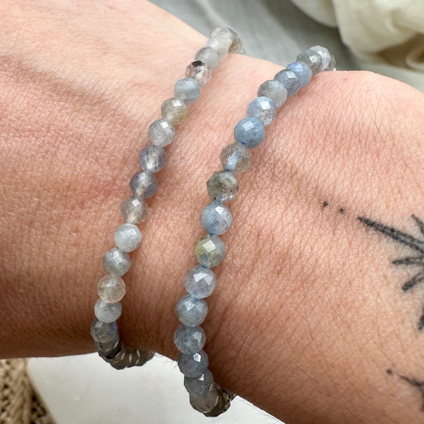 Labradorit Armband facettiert 4 mm