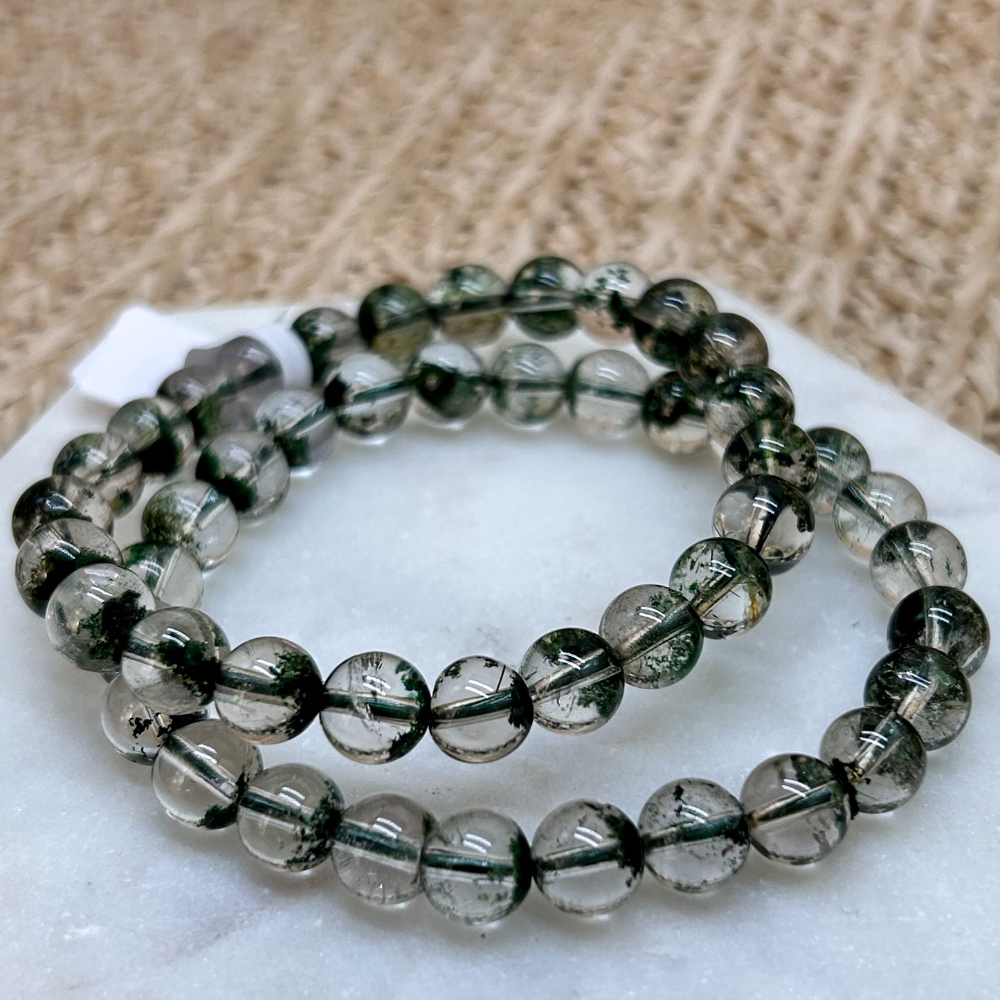 Gartenquarz Chlorit Armband 6 mm