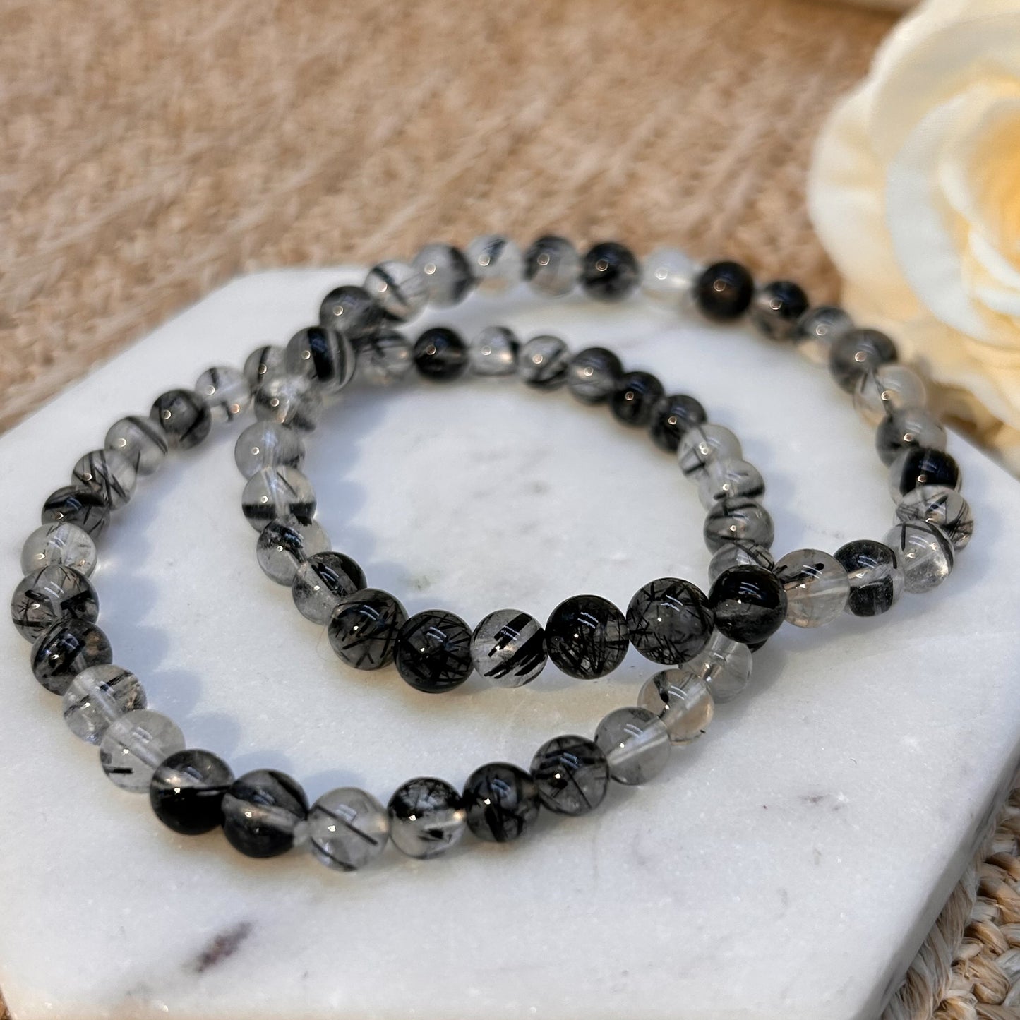 Turmalinquarz Armband 6 mm