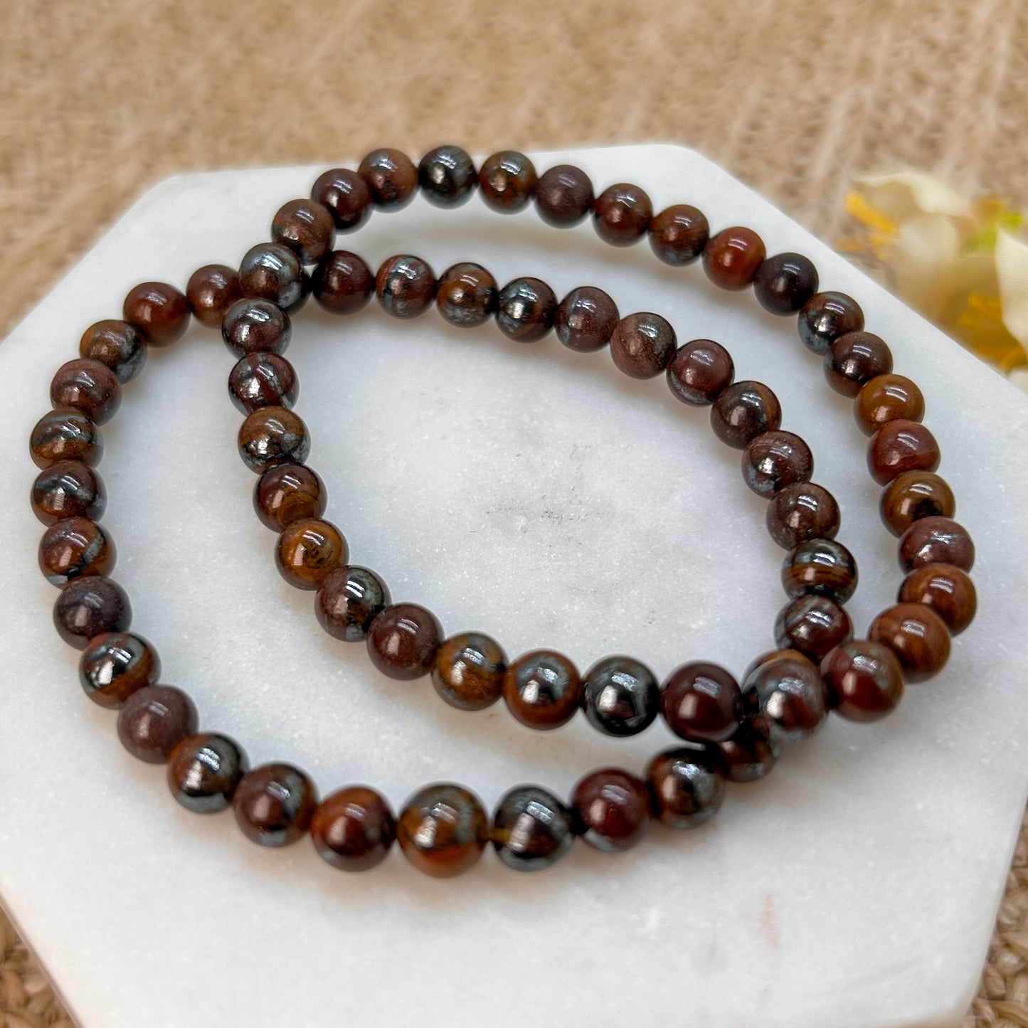 Eisen Tigerauge Armband 6 - 6,5 mm