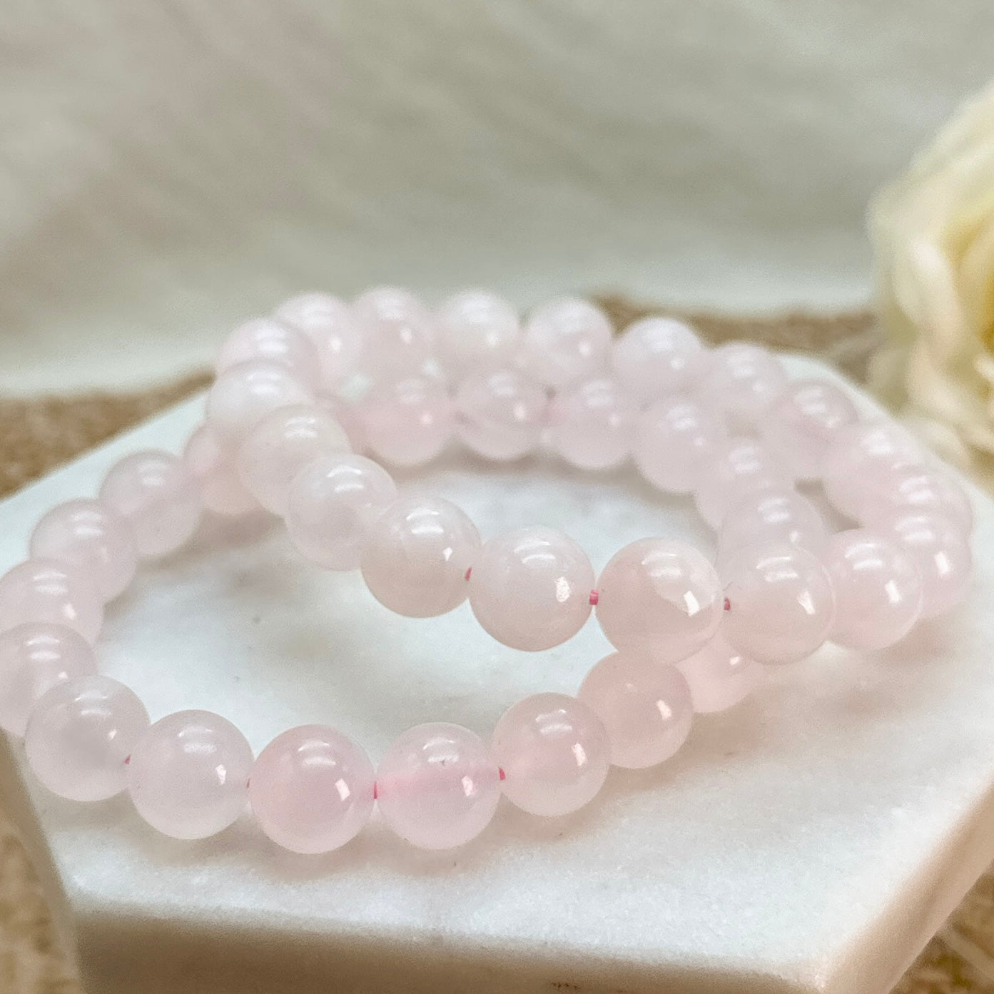 Mangano Calcit / pinker Calcit Armband 10 mm