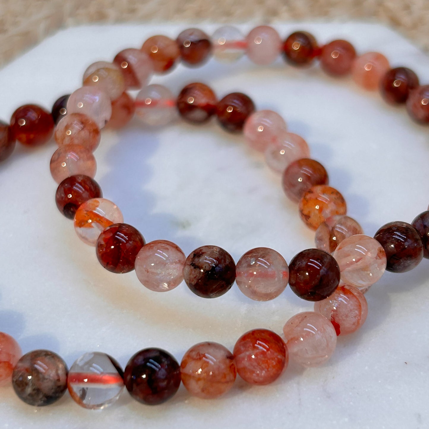 Feuerquarz Armband 6 mm