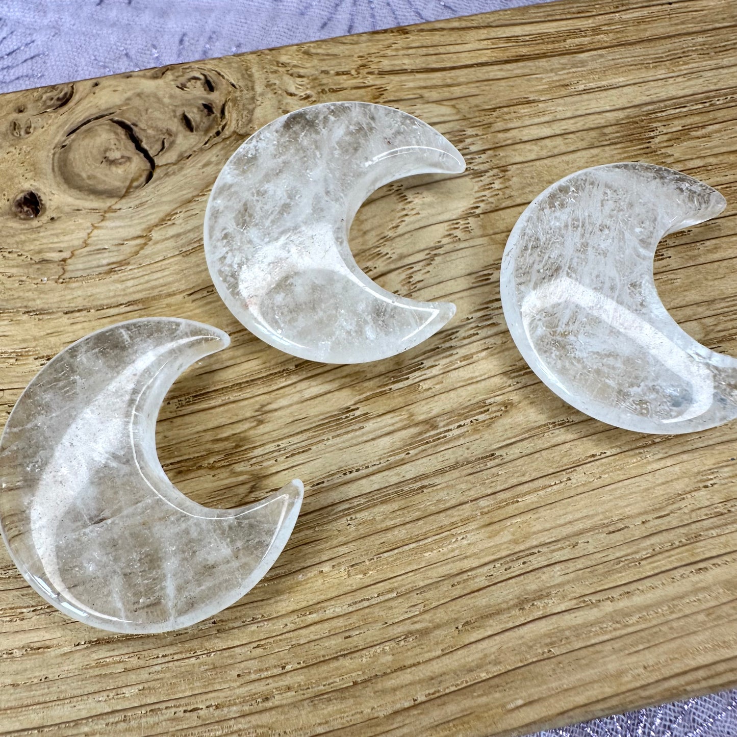 Bergkristall Mond Schnitzerei