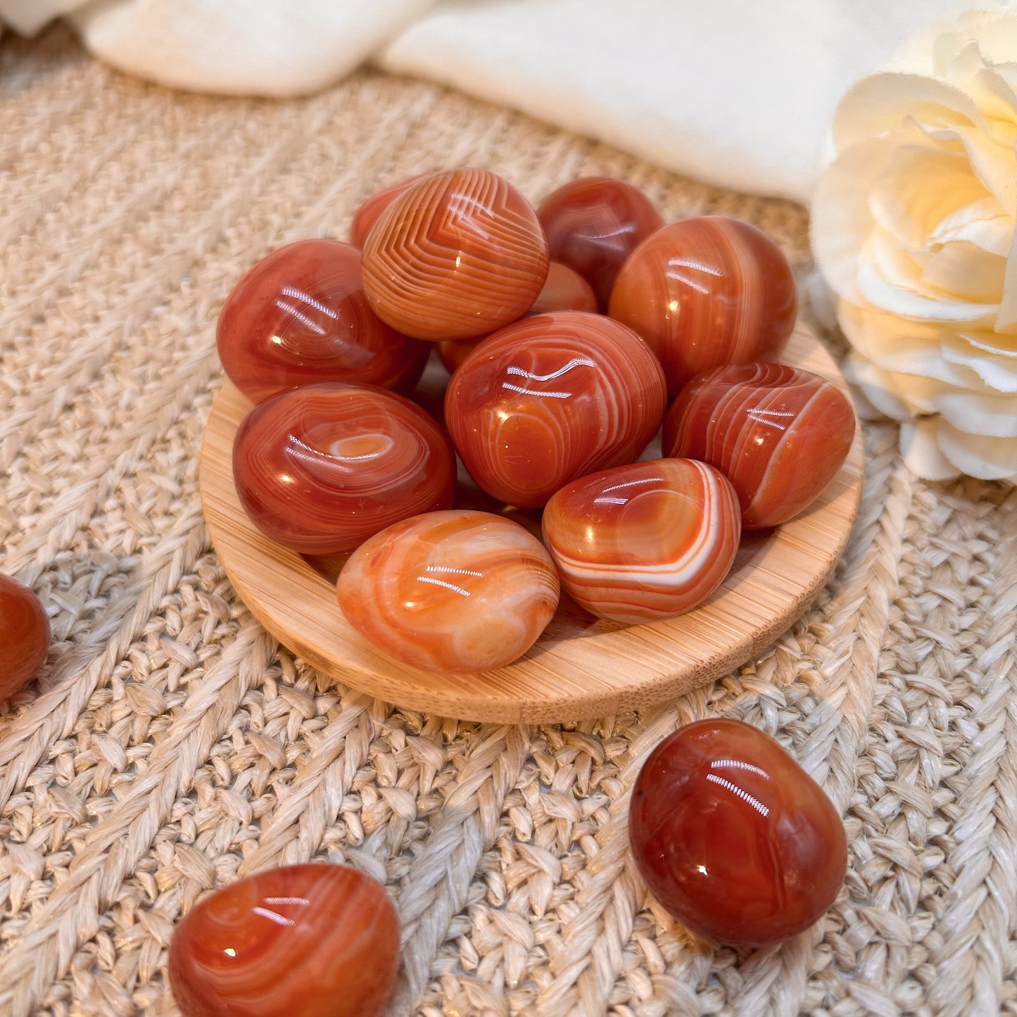 Gebänderter Karneol Trommelsteine