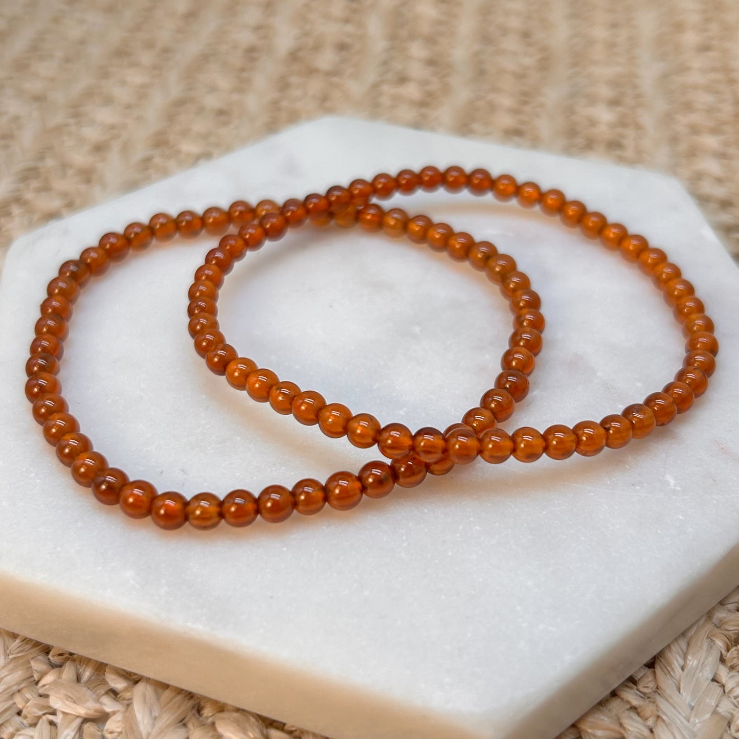 Hessonit Granat Armband