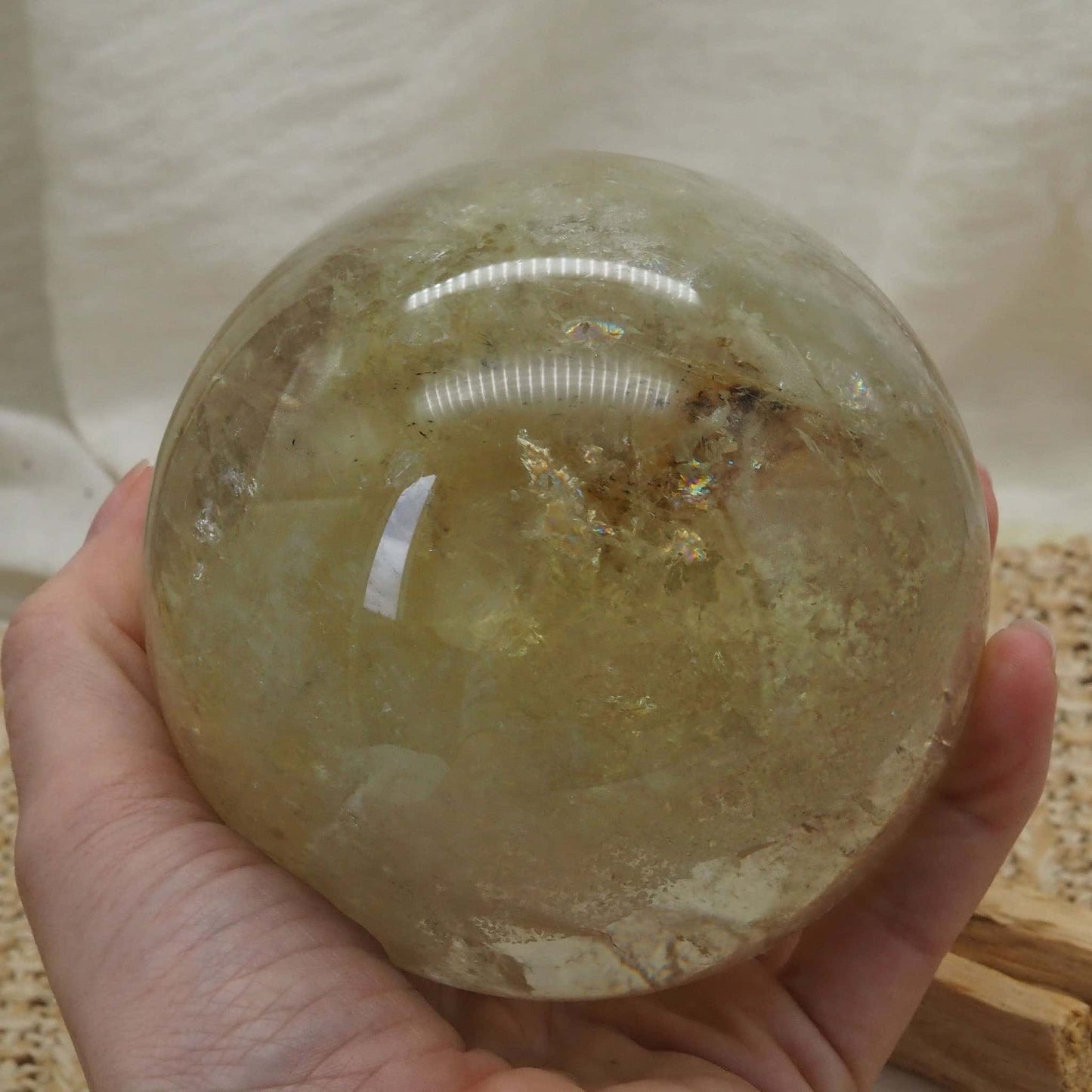 XL Gebrannte Citrin Kugel - Crystales