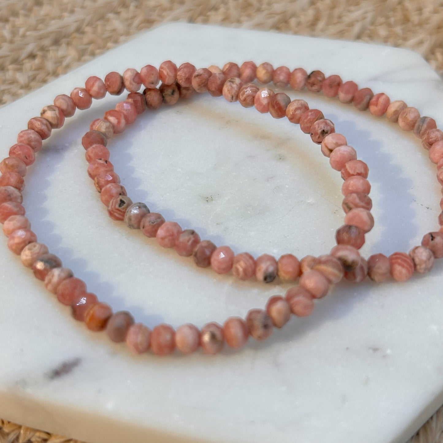 Rhodochrosit Armband facettiert 4 mm