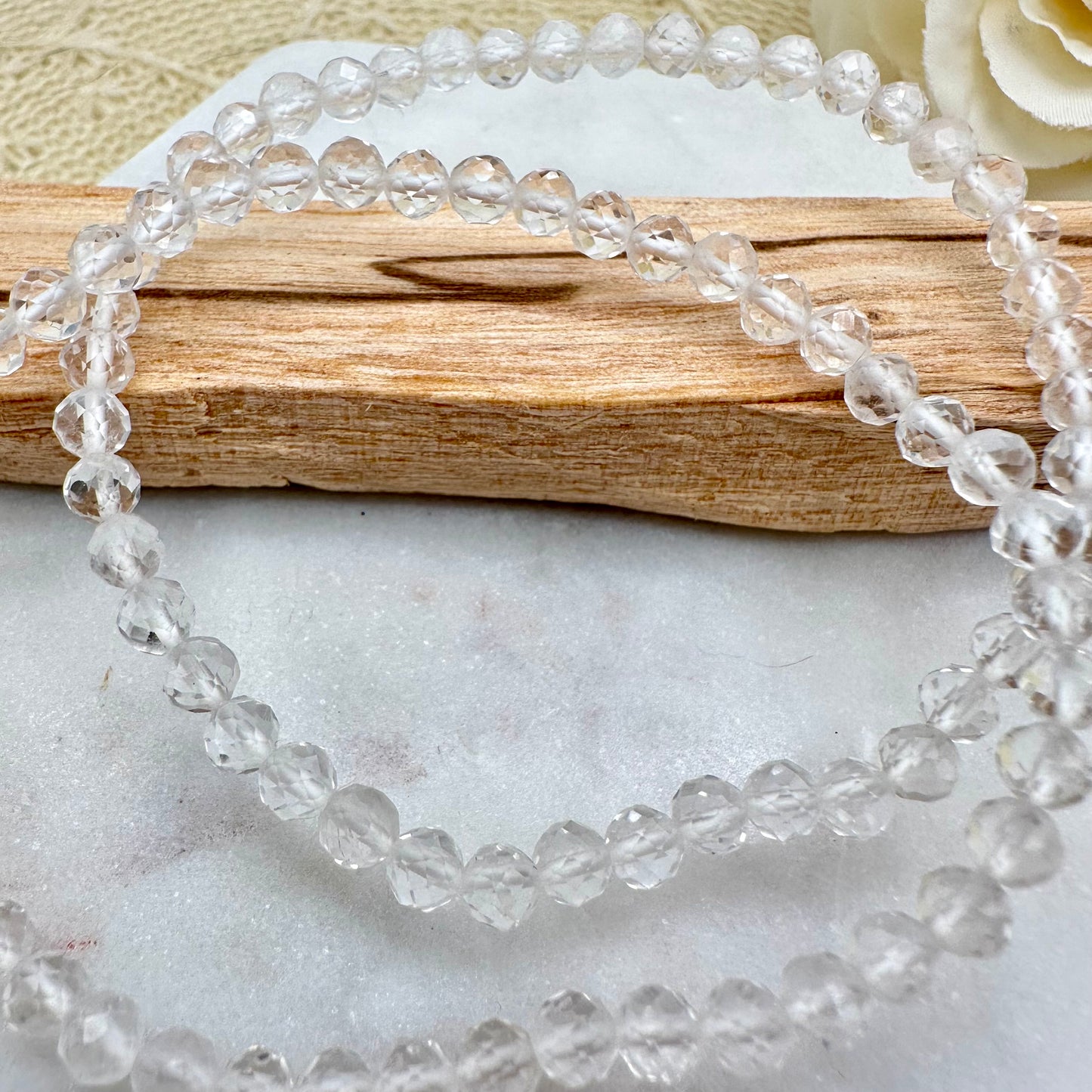 Bergkristall Armband facettiert 4mm