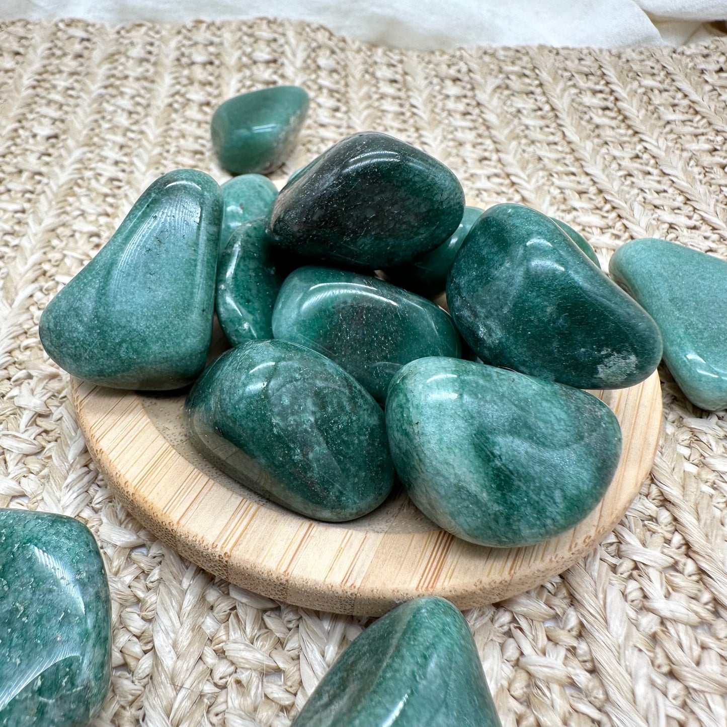 Grüner Aventurin Trommelstein