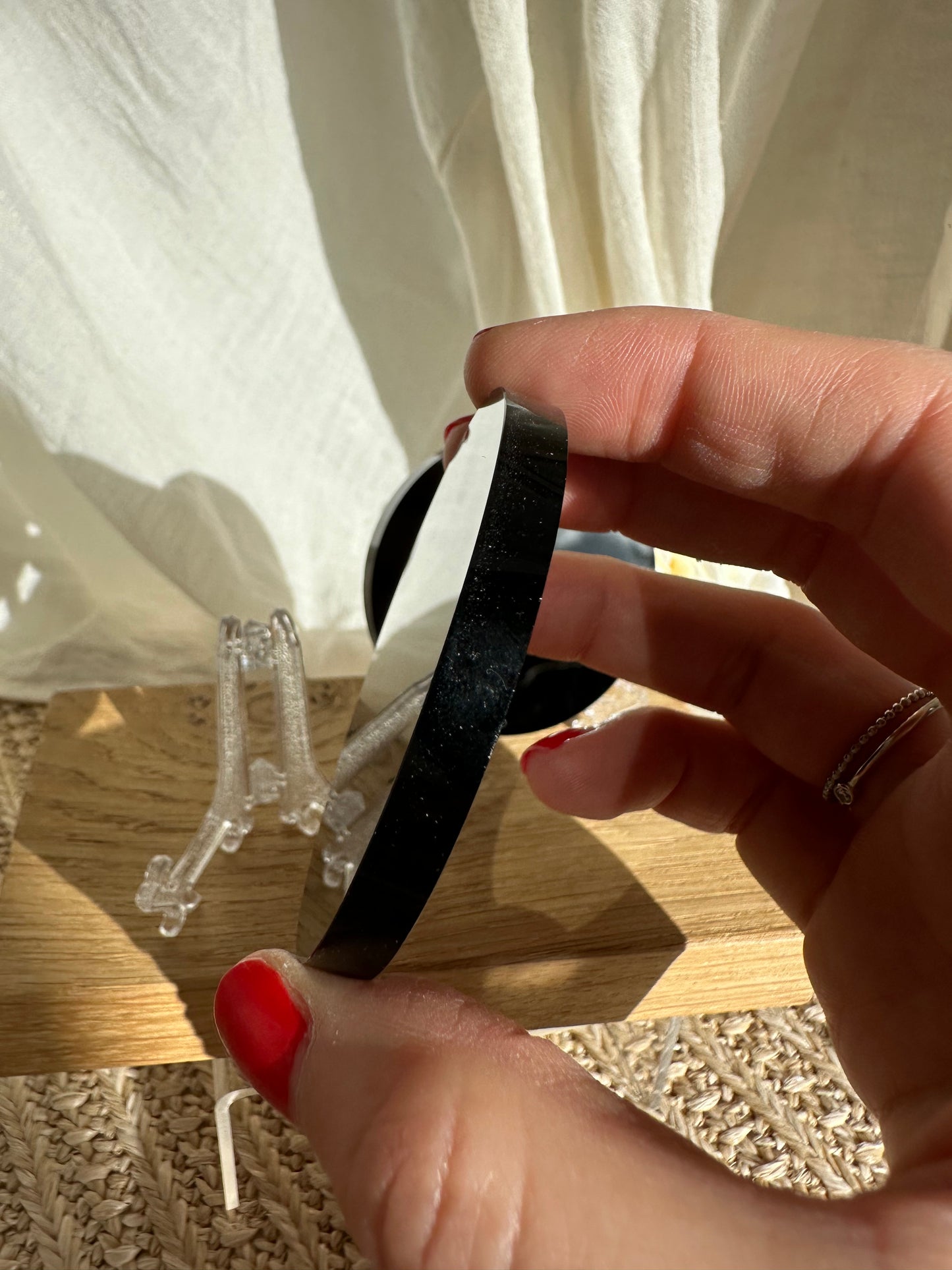 Schwarzer Obsidian Spiegel klein