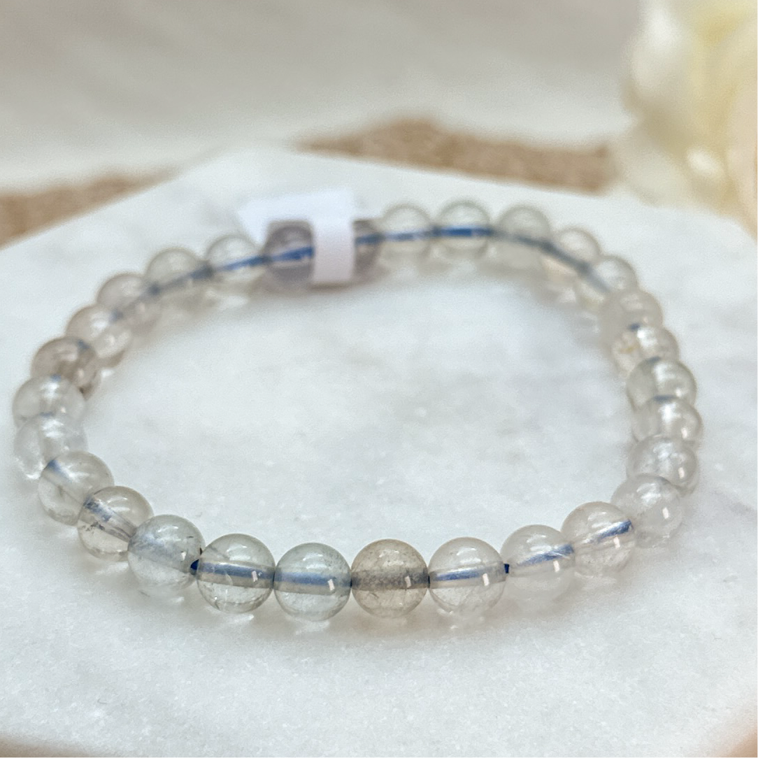 Blauer Topas Armband 6 mm