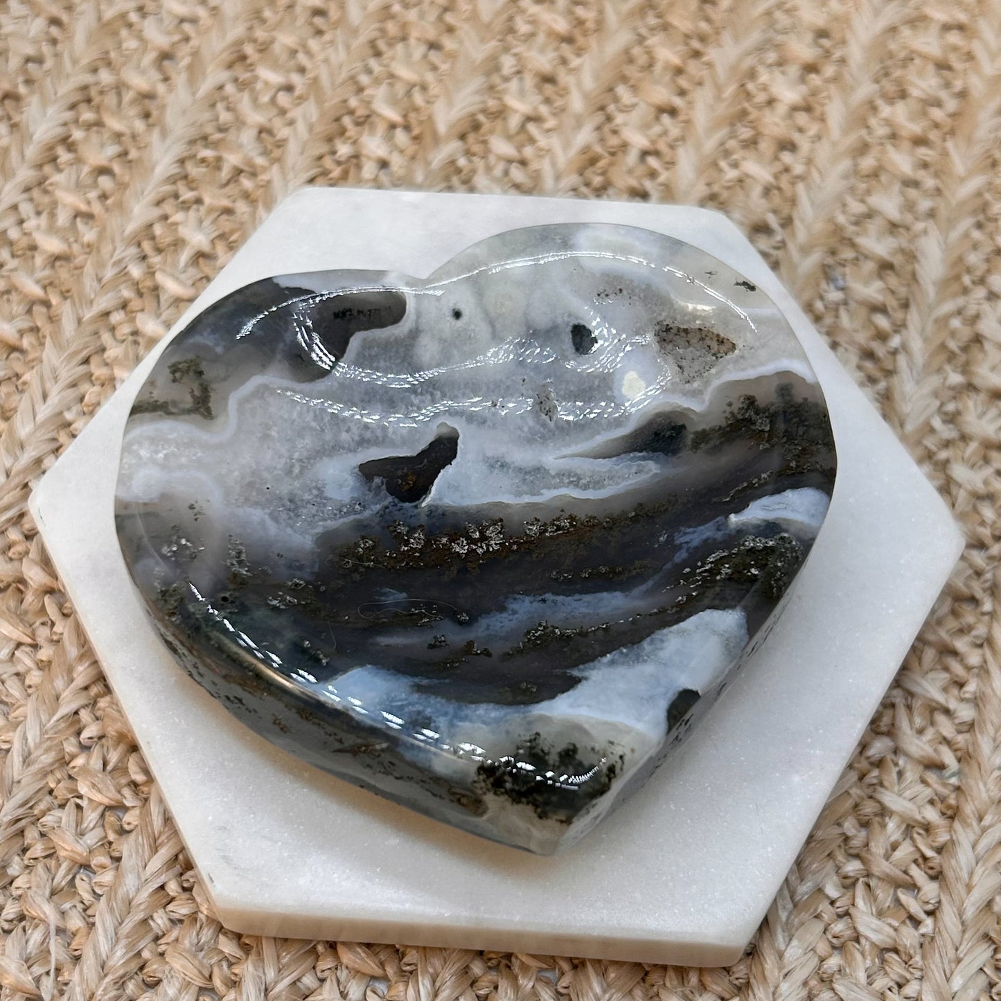 Moosachat Herz Schale