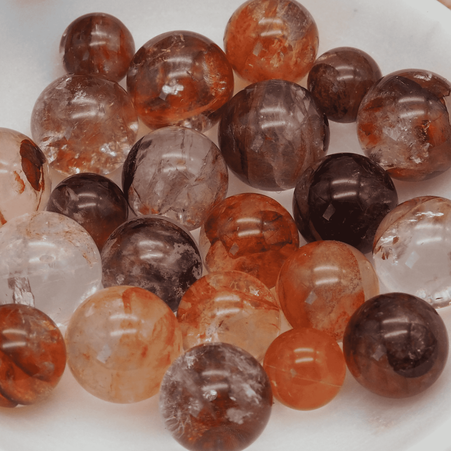 Mini Feuerquarz Kugel - Crystales