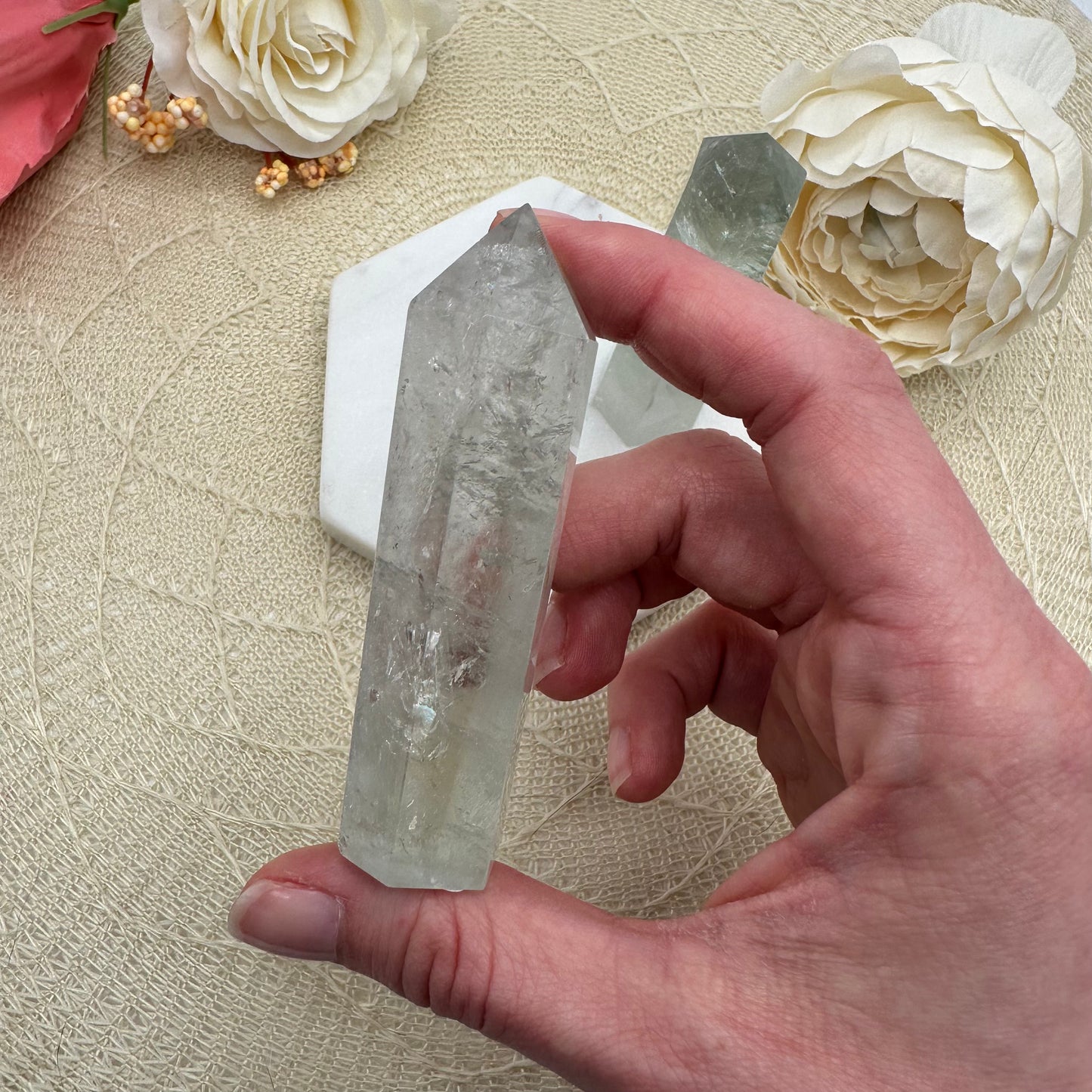 Prasiolith / Grüner Amethyst Turm