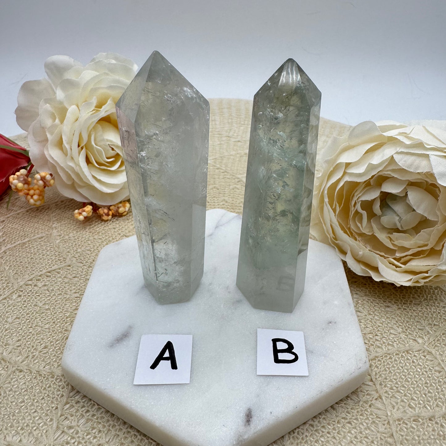 Prasiolith / Grüner Amethyst Turm