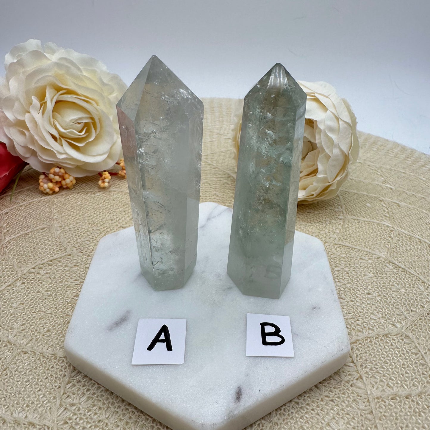 Prasiolith / Grüner Amethyst Turm