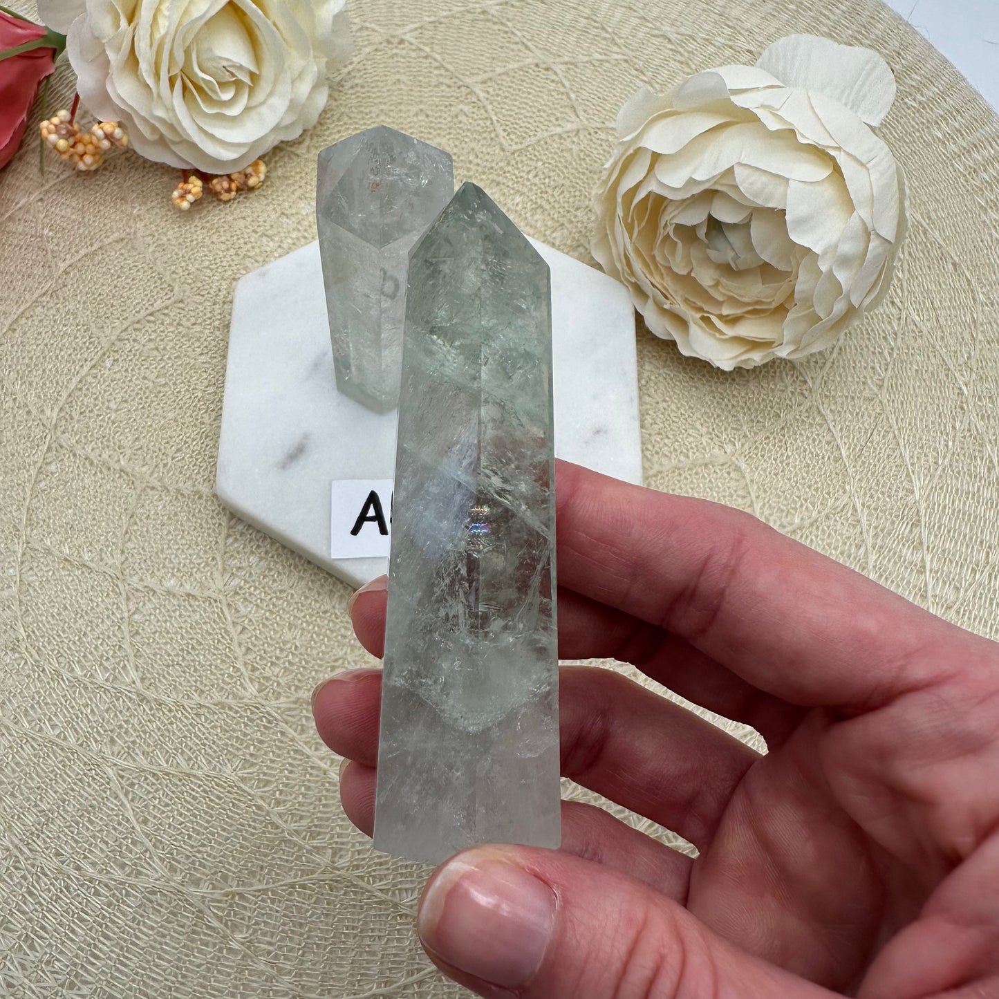 Prasiolith / Grüner Amethyst Turm