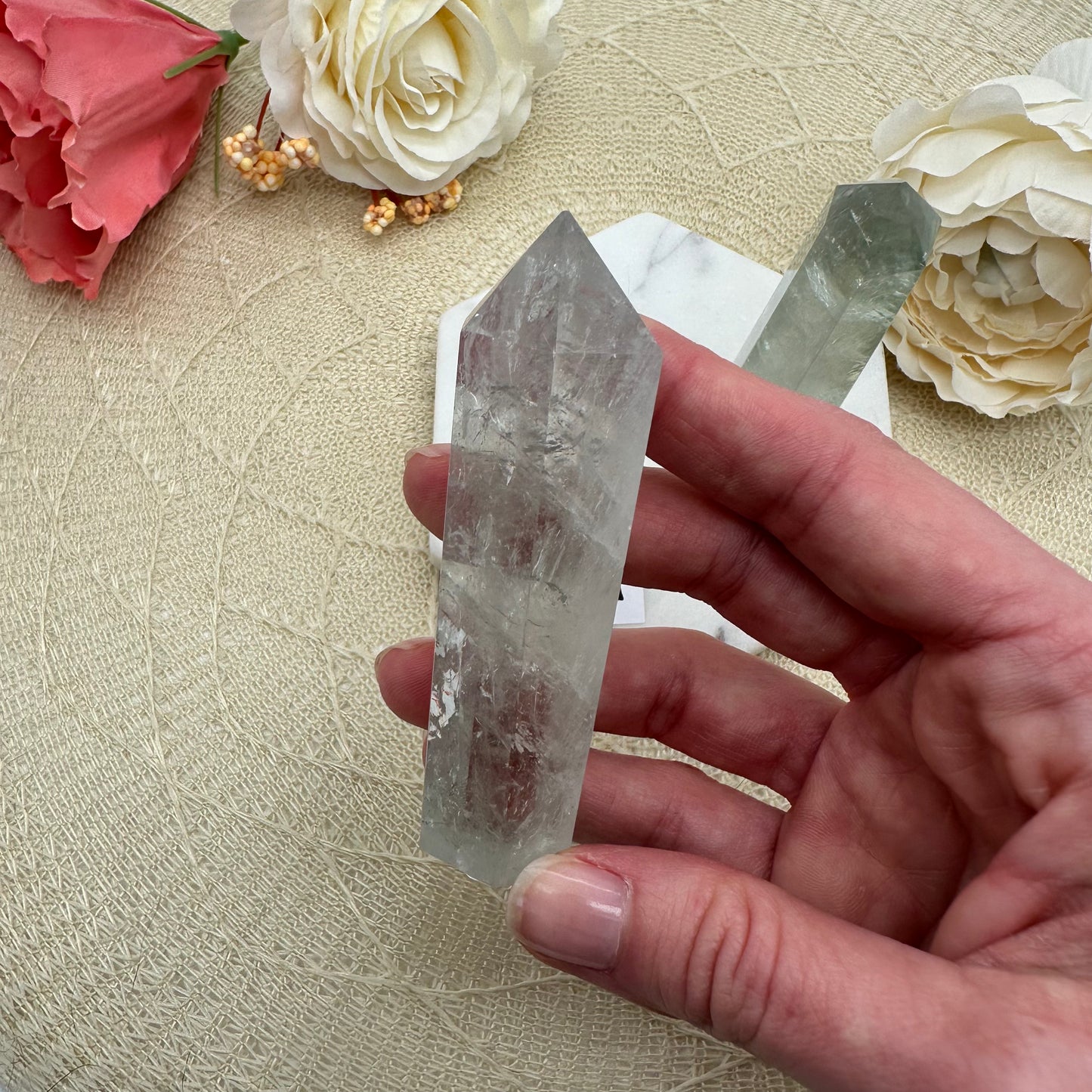 Prasiolith / Grüner Amethyst Turm