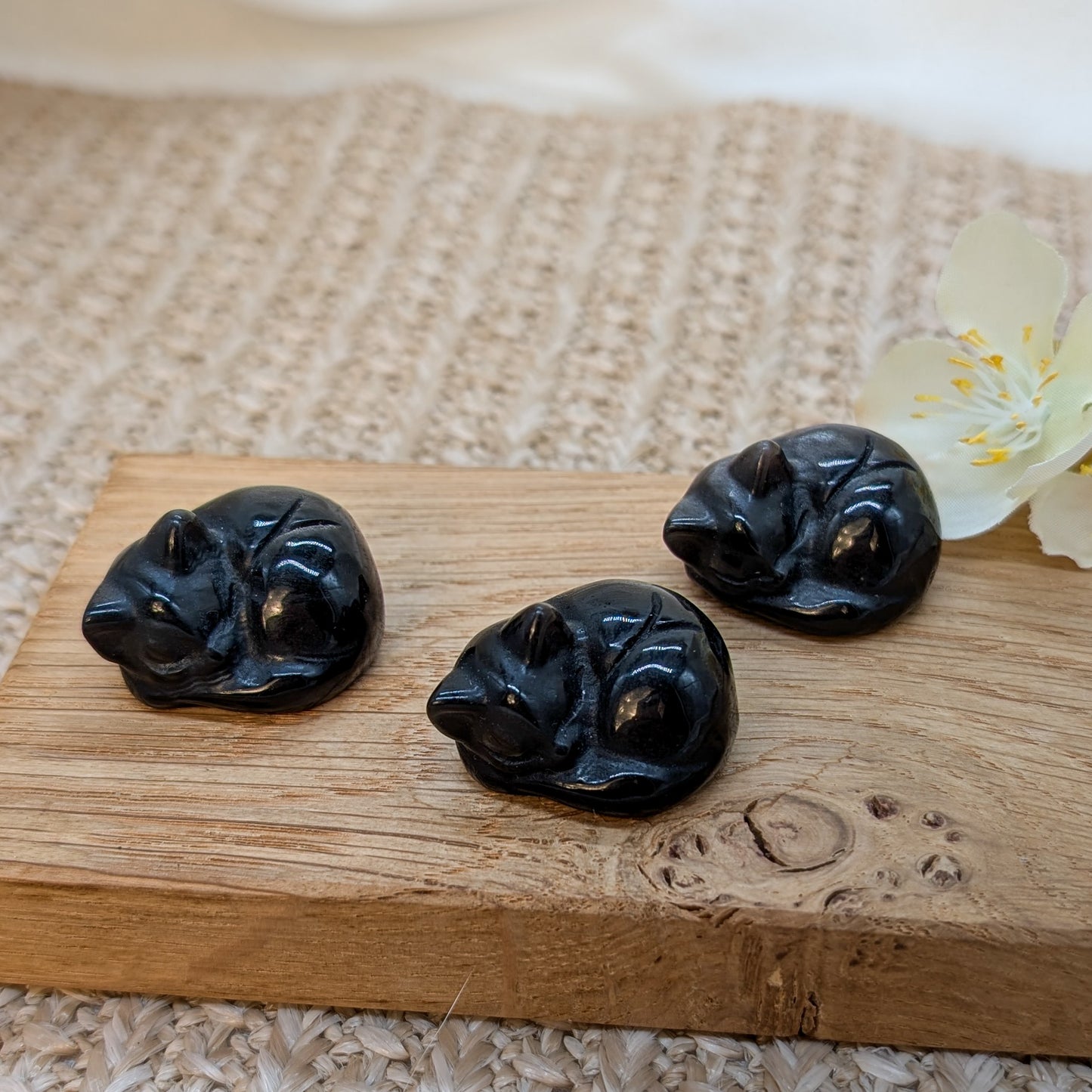 Silber Obsidian Katze