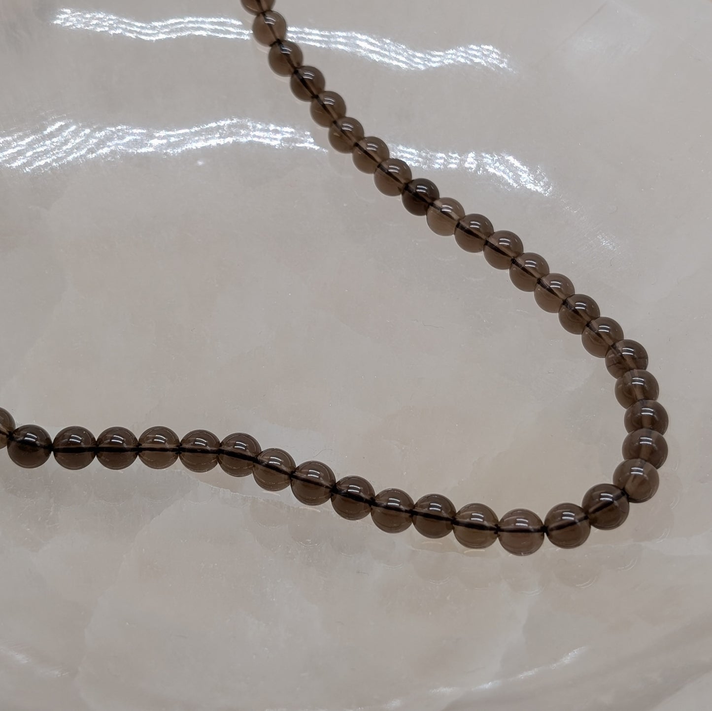 Rauchquarz Halskette 6 mm