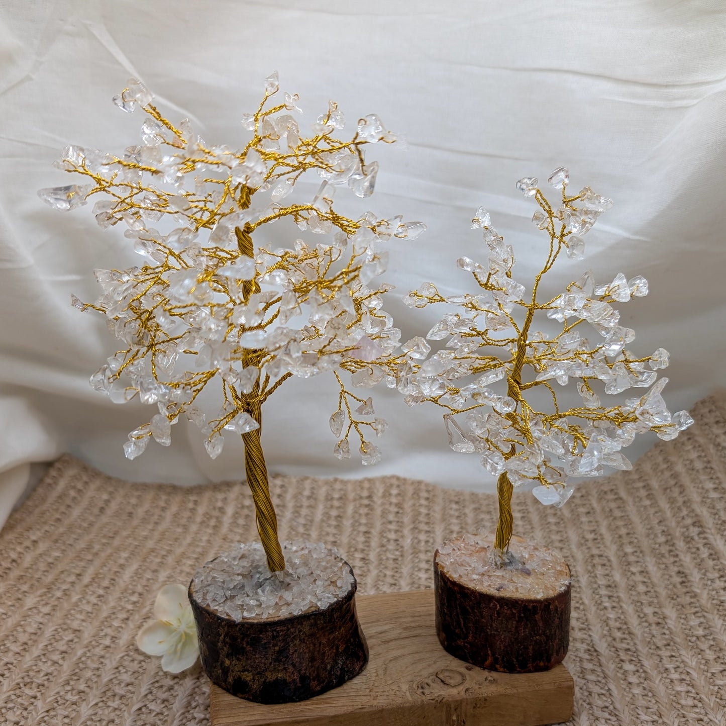 Edelsteinbaum Bergkristall in zwei Größen