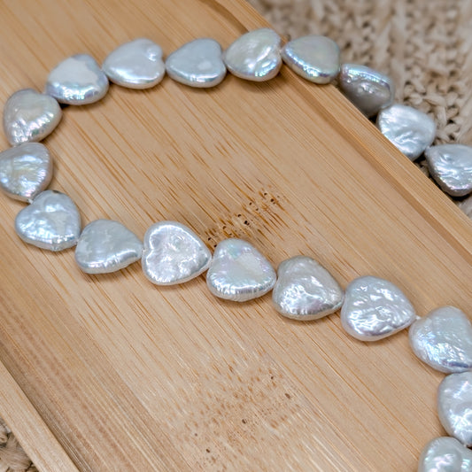 Herz Perle aus ungefärbten echten Perlen