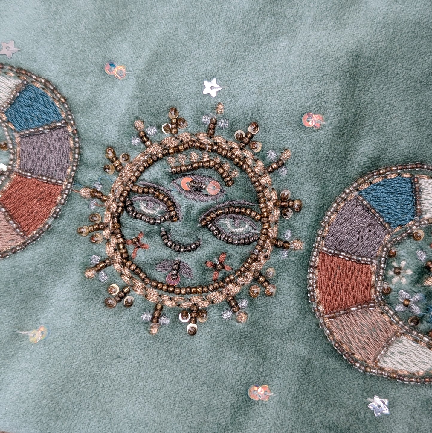 Samtbeutel Sonne und Mond